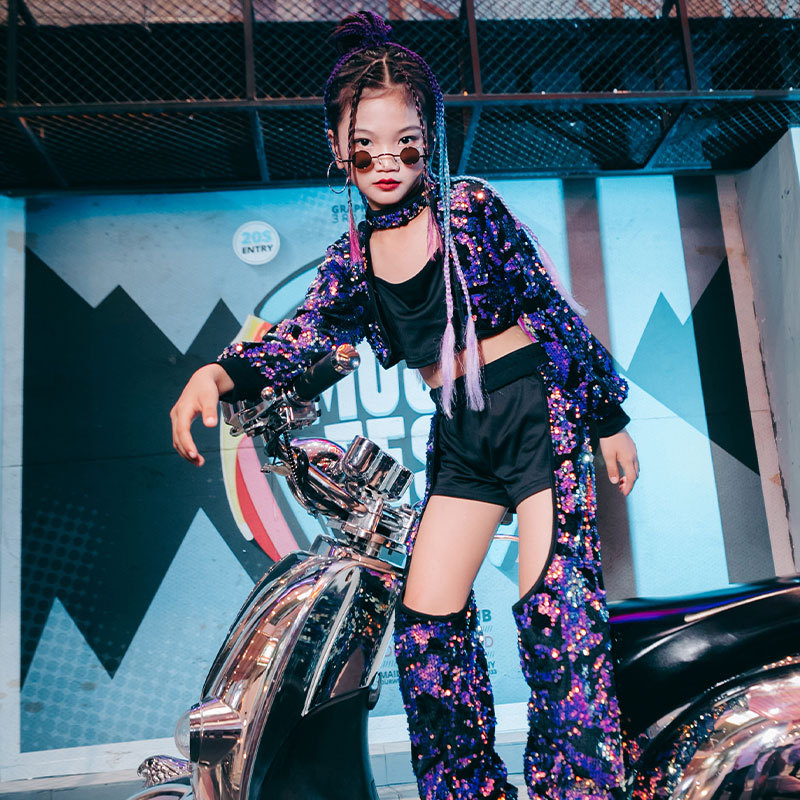 Y0252 Hip Hop Outfit For Girls 