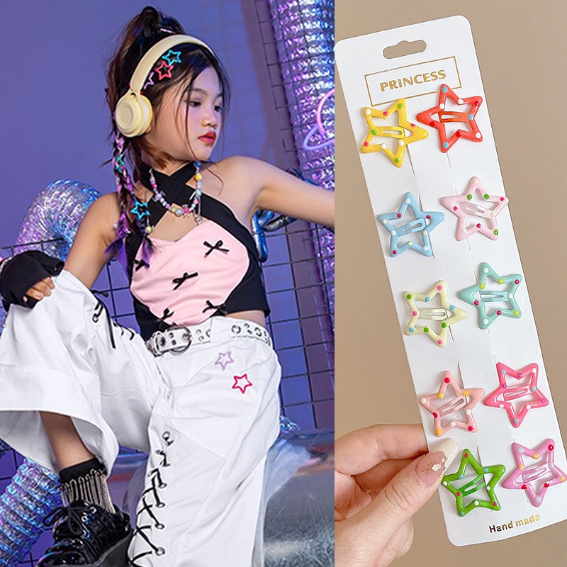 FAJIA Hair Accessories Five-pointed Star Hairpin 