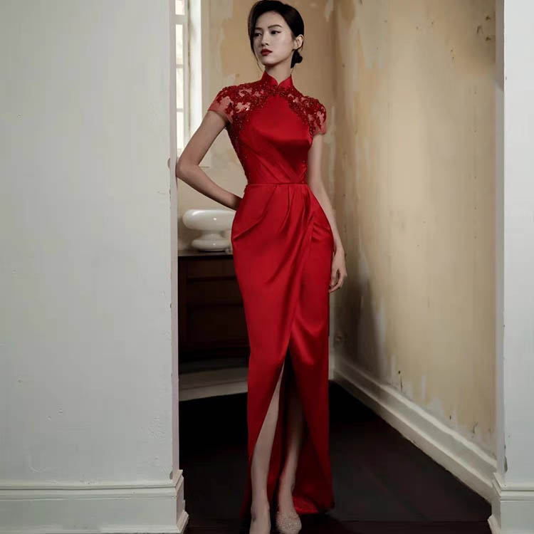 Q55 Red Cheongsam Dress 