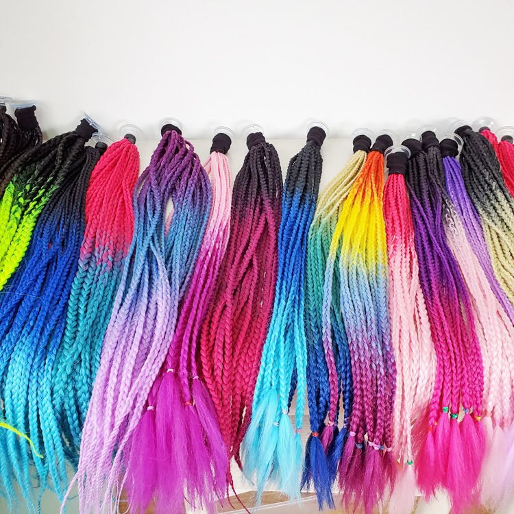 Hip hop accessories colorful braids