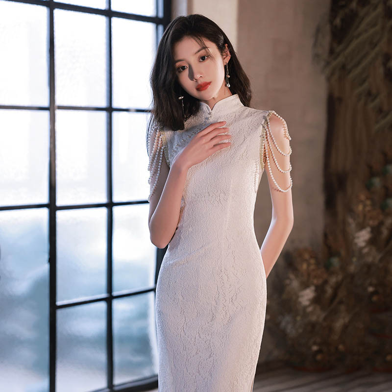 Q42 White Lace Dress