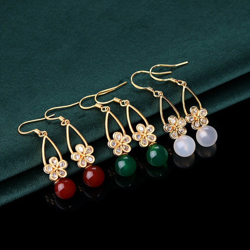 CP91 Natural Jade Earrings 
