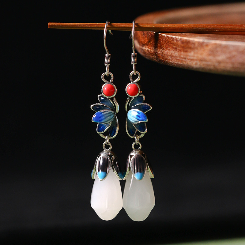 CP463 Natural Jade Earrings