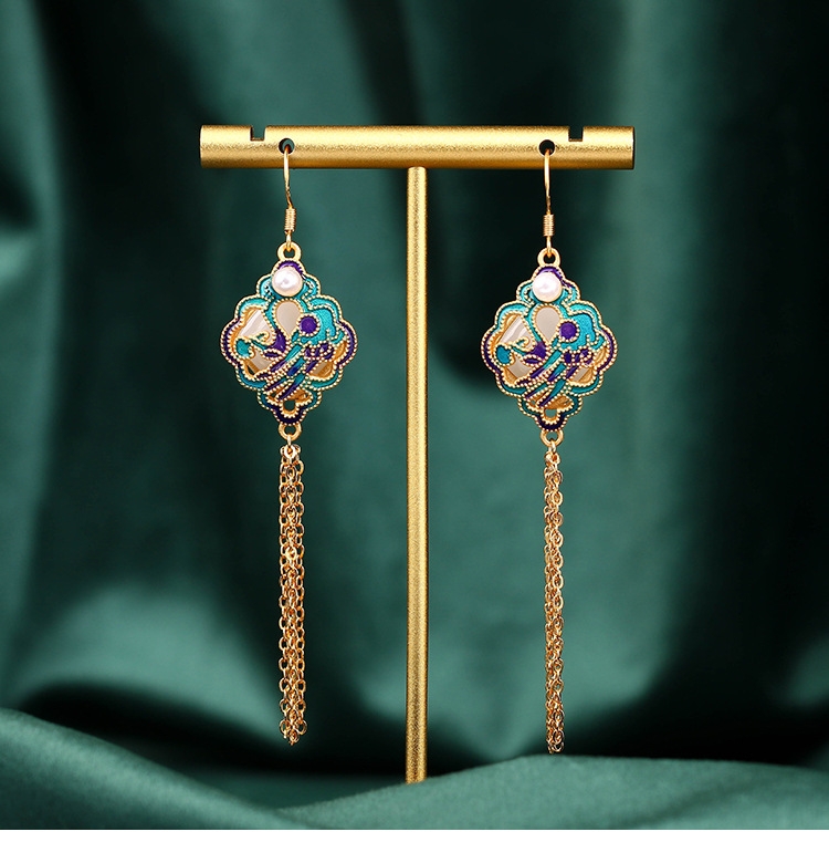 CP542 Long Tassel Earrings