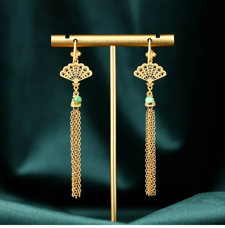 CP907 Long Tassel Earrings