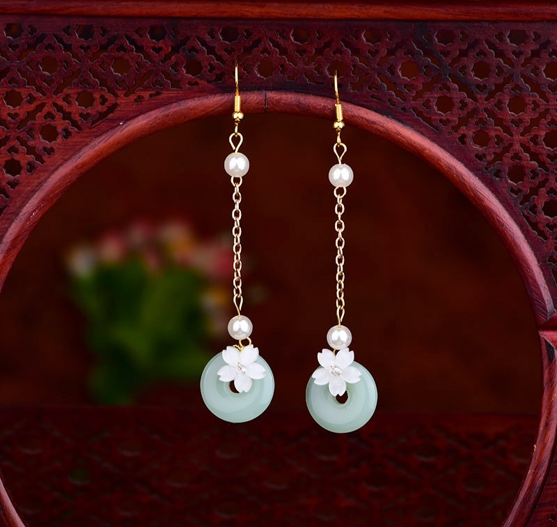 E508 Jade Earrings