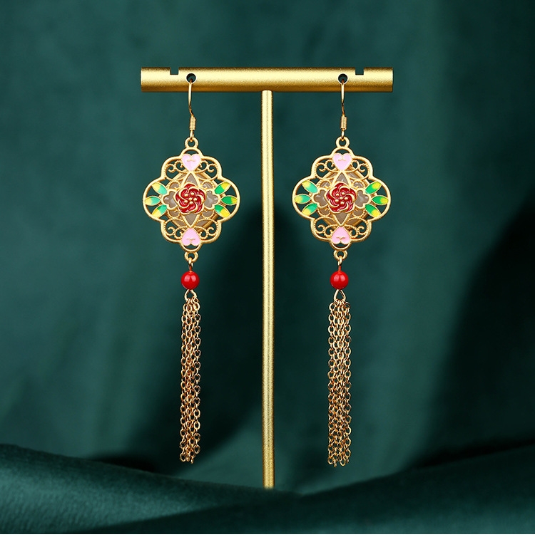 CP991 Long Tassel Earrings