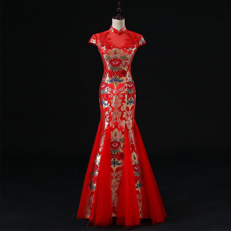 2272607 Red Traditional Qipao Dress