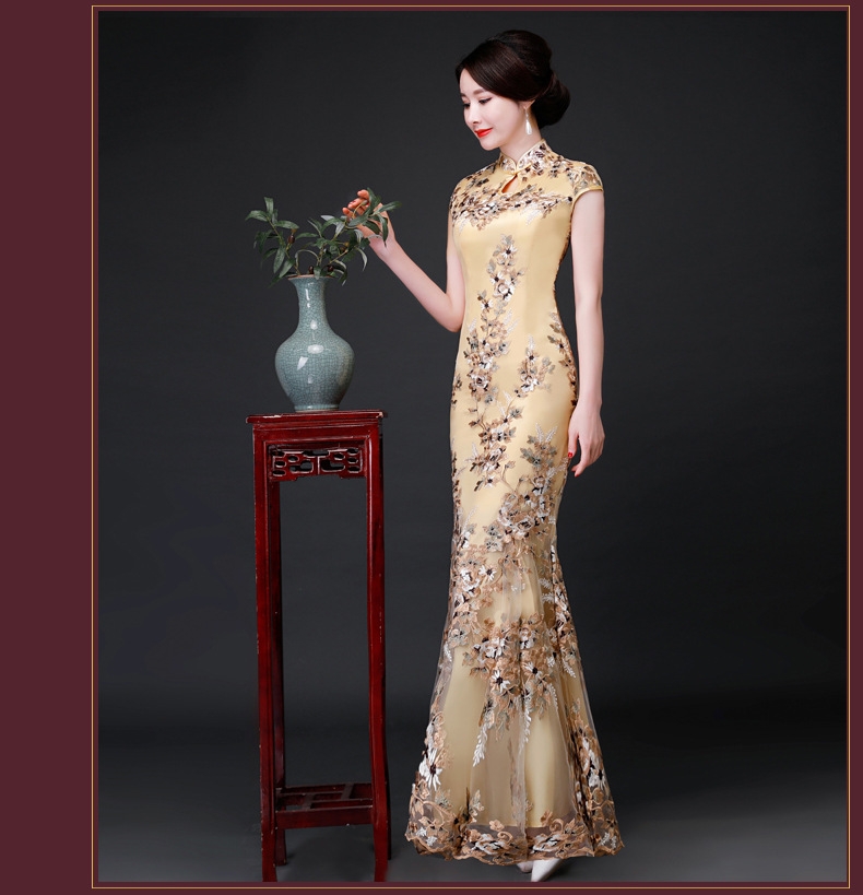 2252401 Fishtail lLace Cheongsam Dress