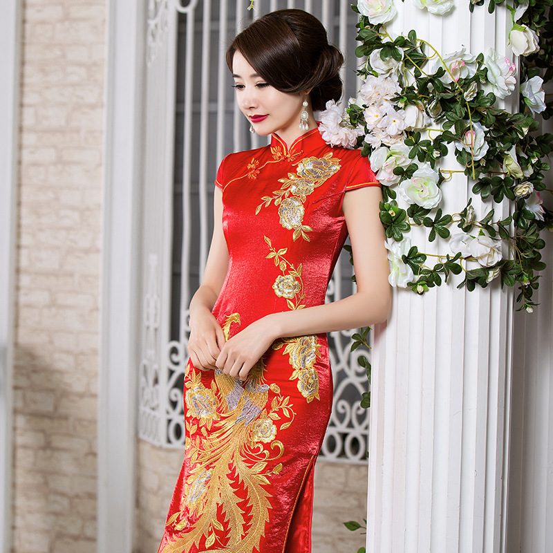 JC001 Red Qipao Dress