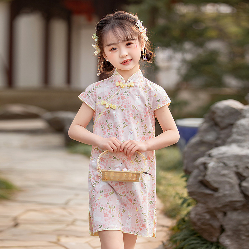 BE-01 Cotton Girl's Traditional Qipao Dress