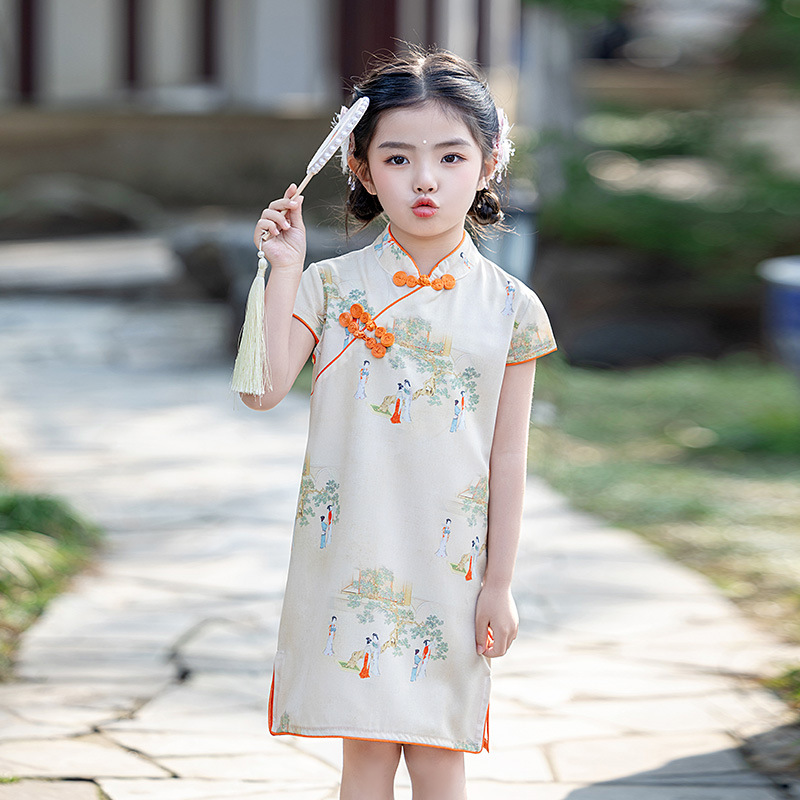 BE-05 Cotton Girl's Traditional Qipao Dress