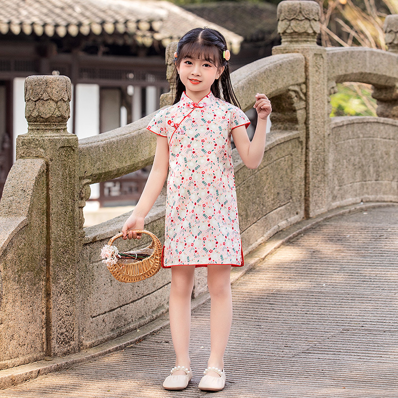 BE-03 Cotton Girl's Traditional Qipao Dress
