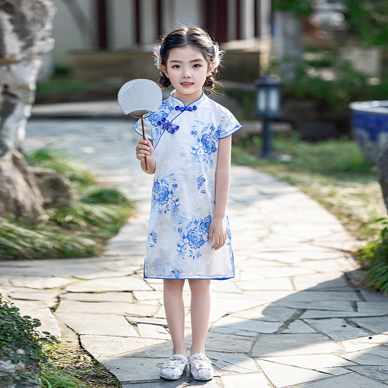 BE-19 Silk Girl's Traditional Qipao Dress