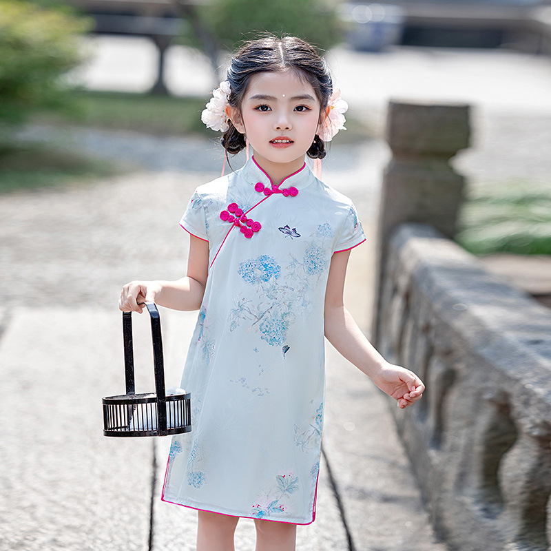 BE-16 Silk Girl's Traditional Qipao Dress