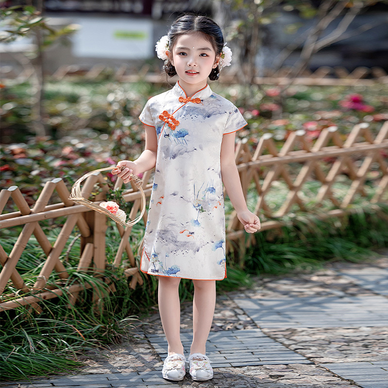 BE-21 Silk Girl's Traditional Qipao Dress