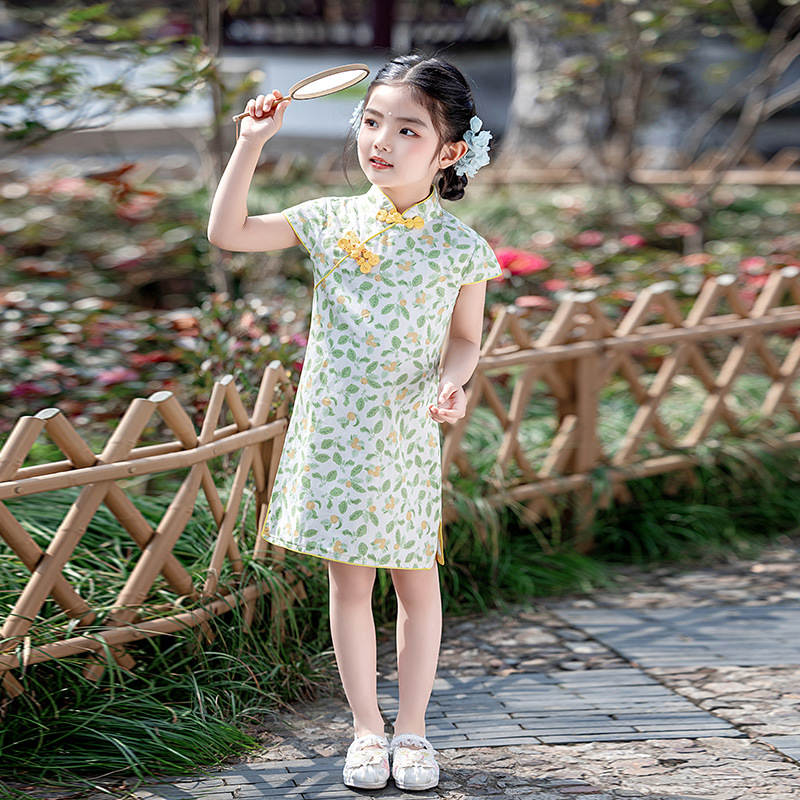 BE-04 Cotton Girl's Traditional Qipao Dress