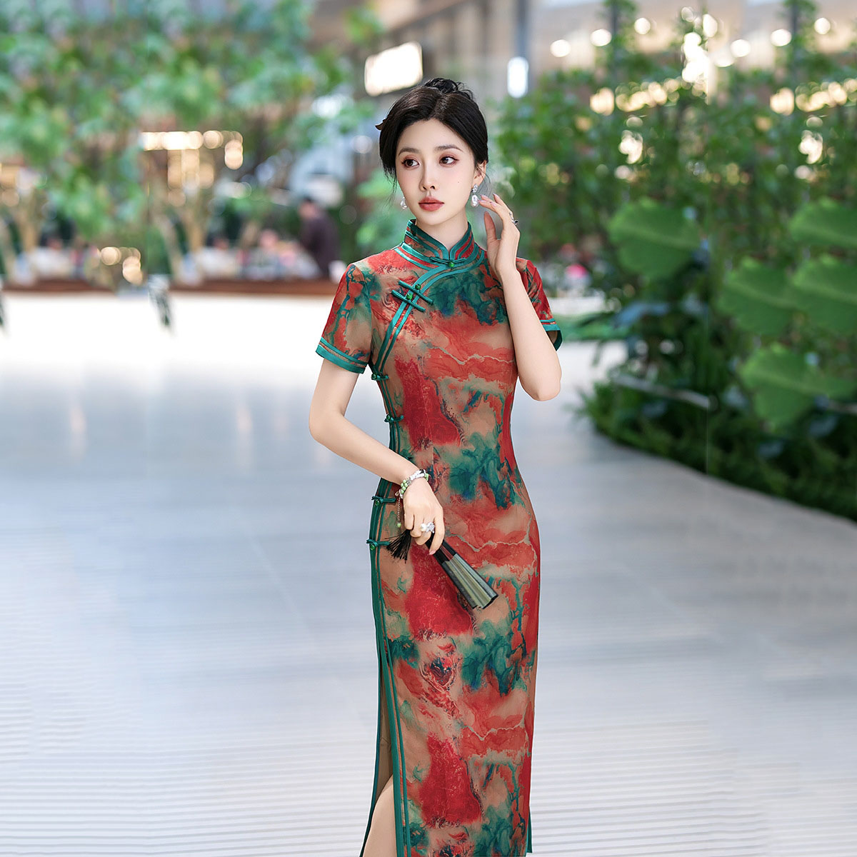 C3293 Chinese Traditional Qipao Silk Classical Cheongsam