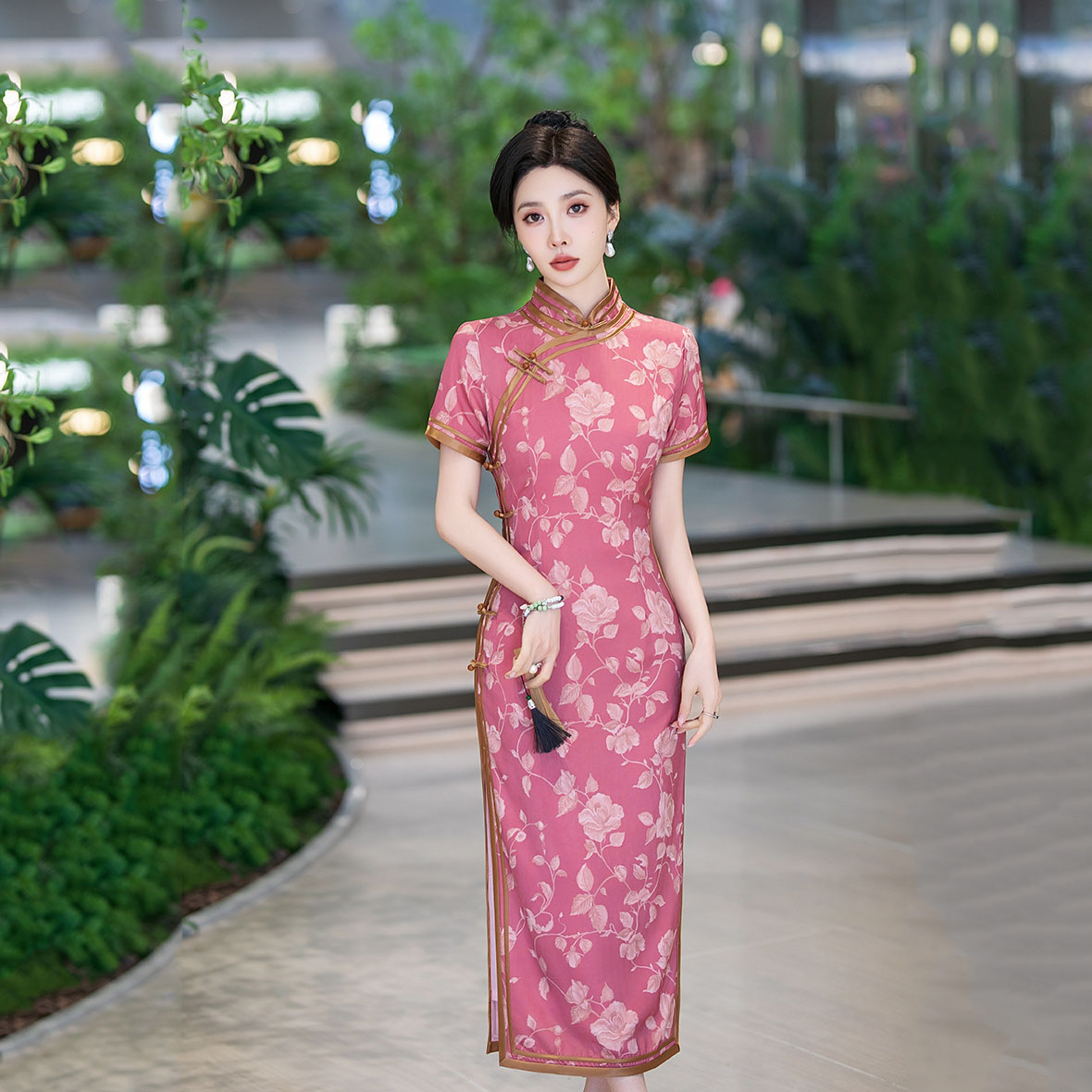 C3295 Silk Classical Cheongsam Chinese Traditional Qipao 
