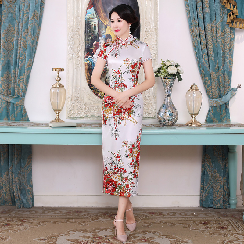 C0177-2 Printed Single Cheongsam Dress