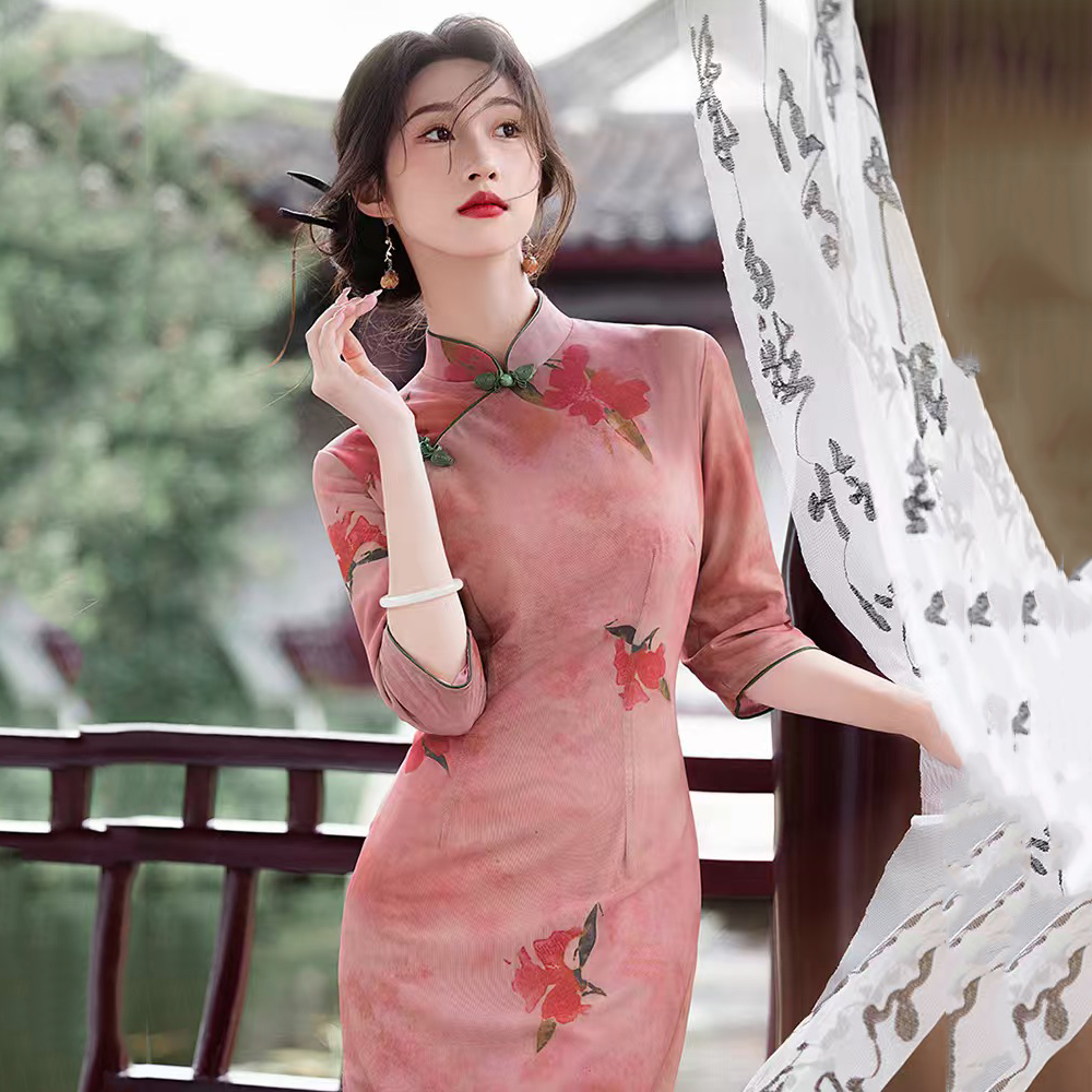 1302 improved fashion girl cheongsam