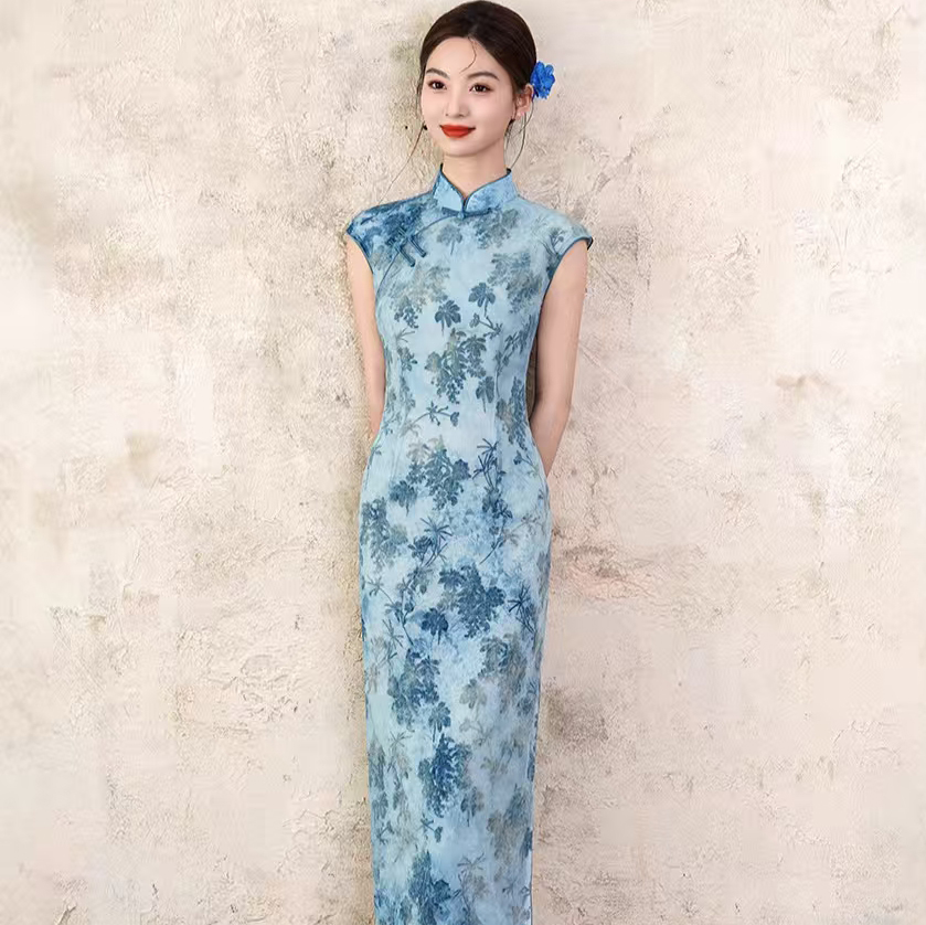 1528 sleeveless Qipao dress
