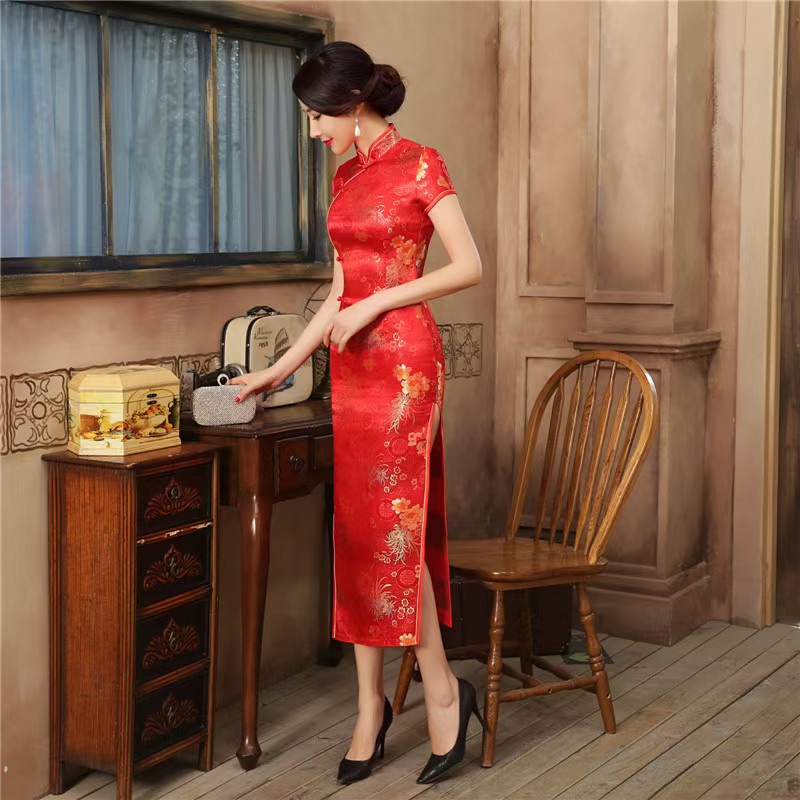 C0136 single-layer traditional Chinese qipao 