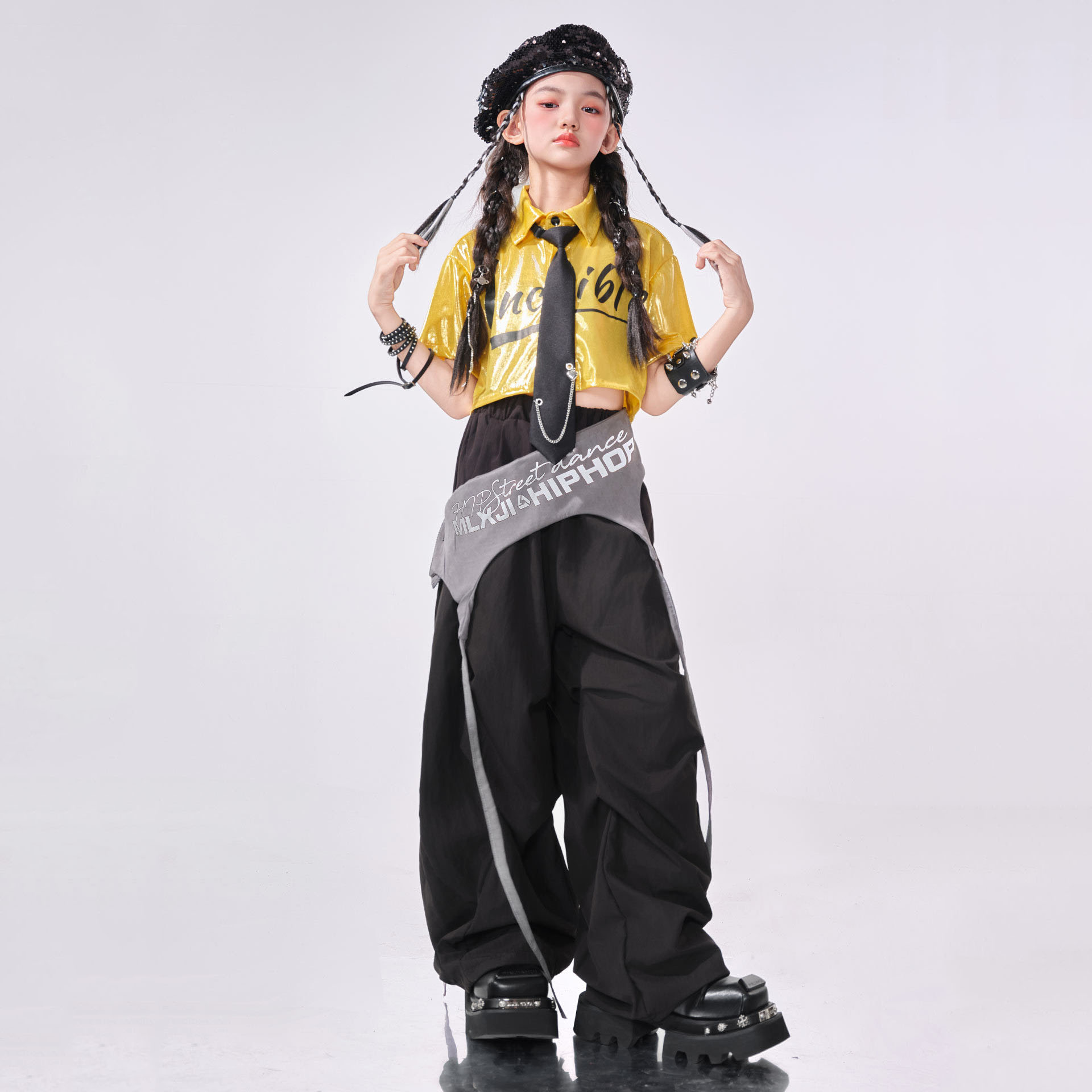 2507-1 Hip Hop Outfit Girl's Jazz Dance Costume