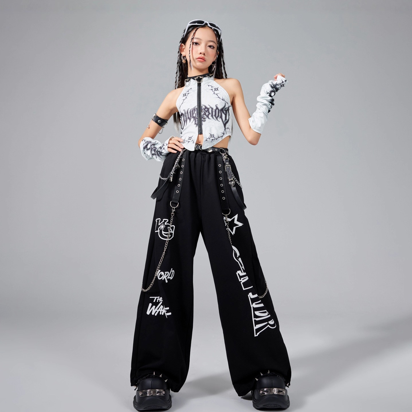 K71 Jazz Dance Costume Girl's Hip Hop Outfit