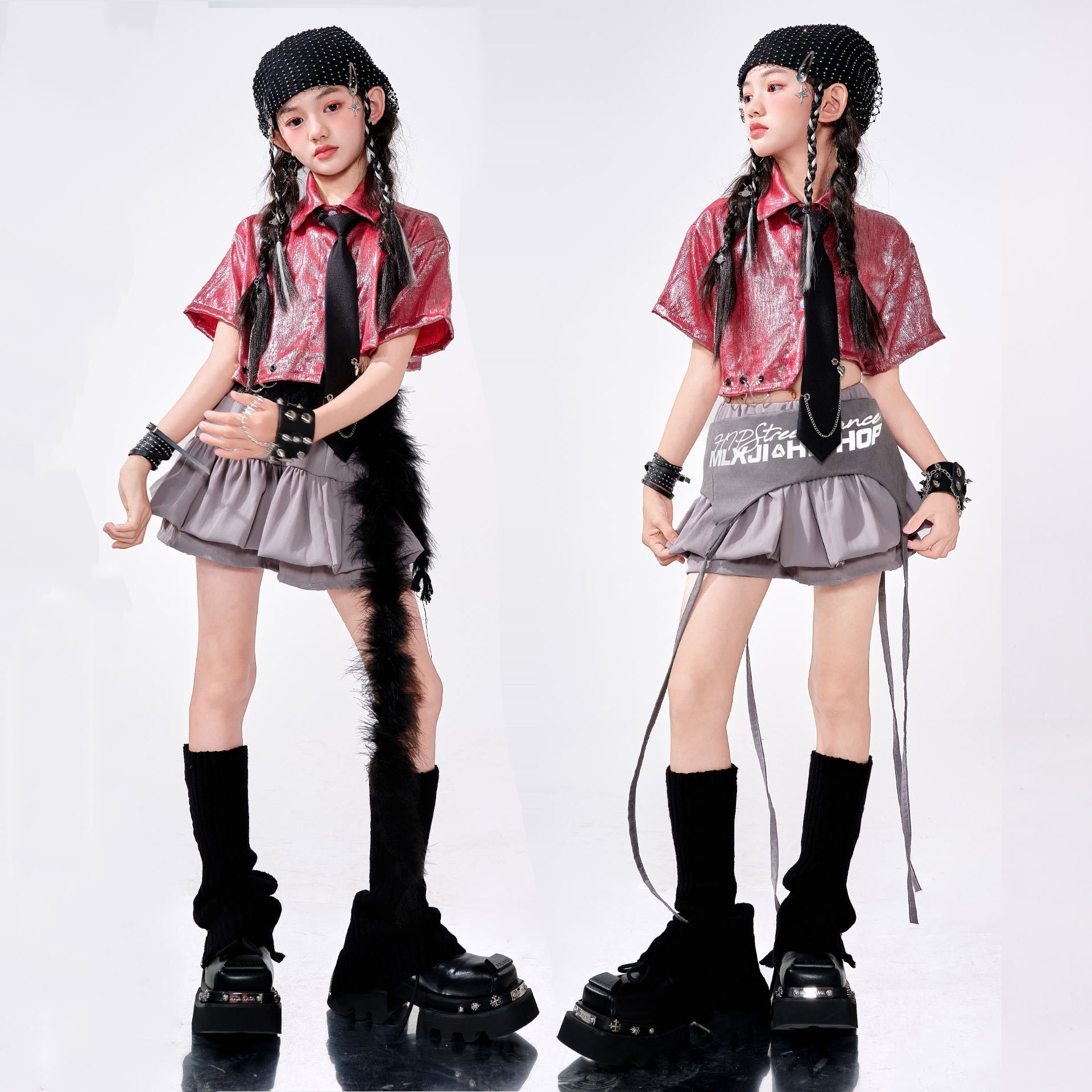 2507 Hip Hop Outfit Girl's Jazz Dance Costume 