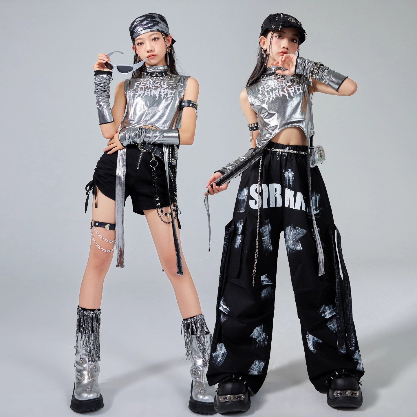 A166 Jazz Dance Costume Girl's Hip Hop Outfit