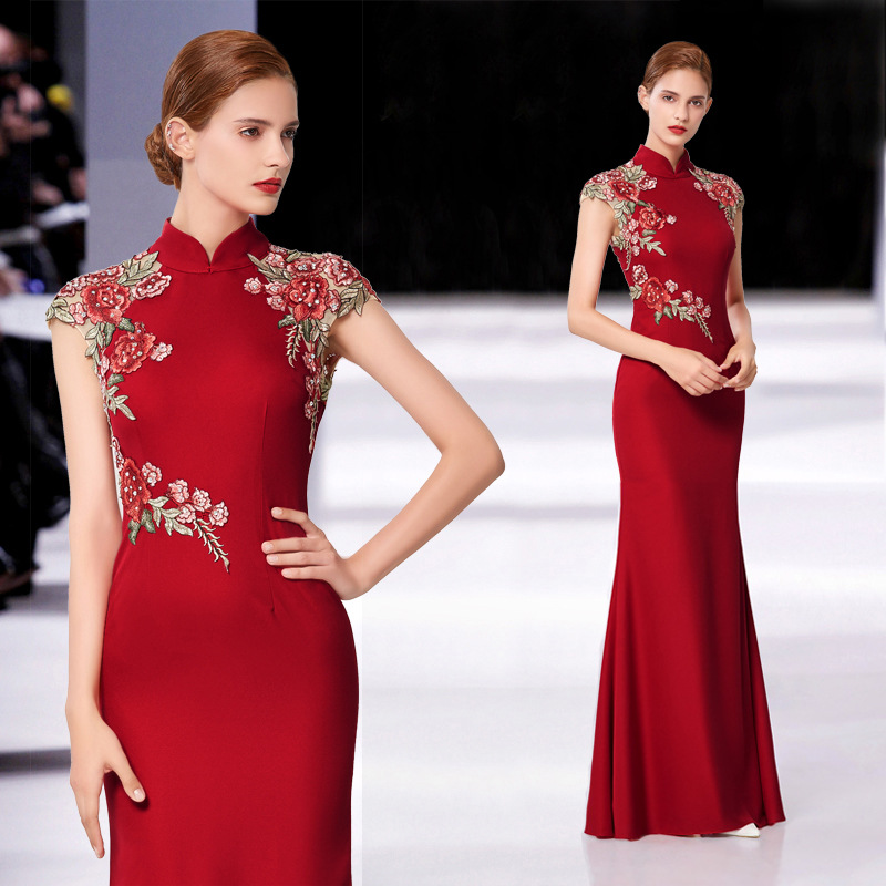 Q-1 Red Cheongsam/Qipao Dress