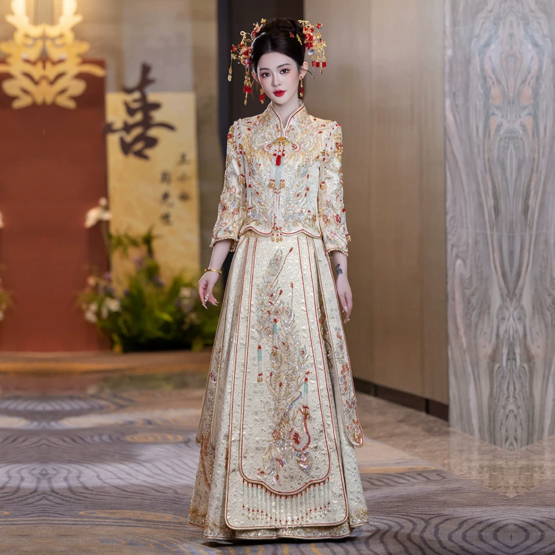 N-516-2 Qun Kwa/Bridal Dress/Cheongsam